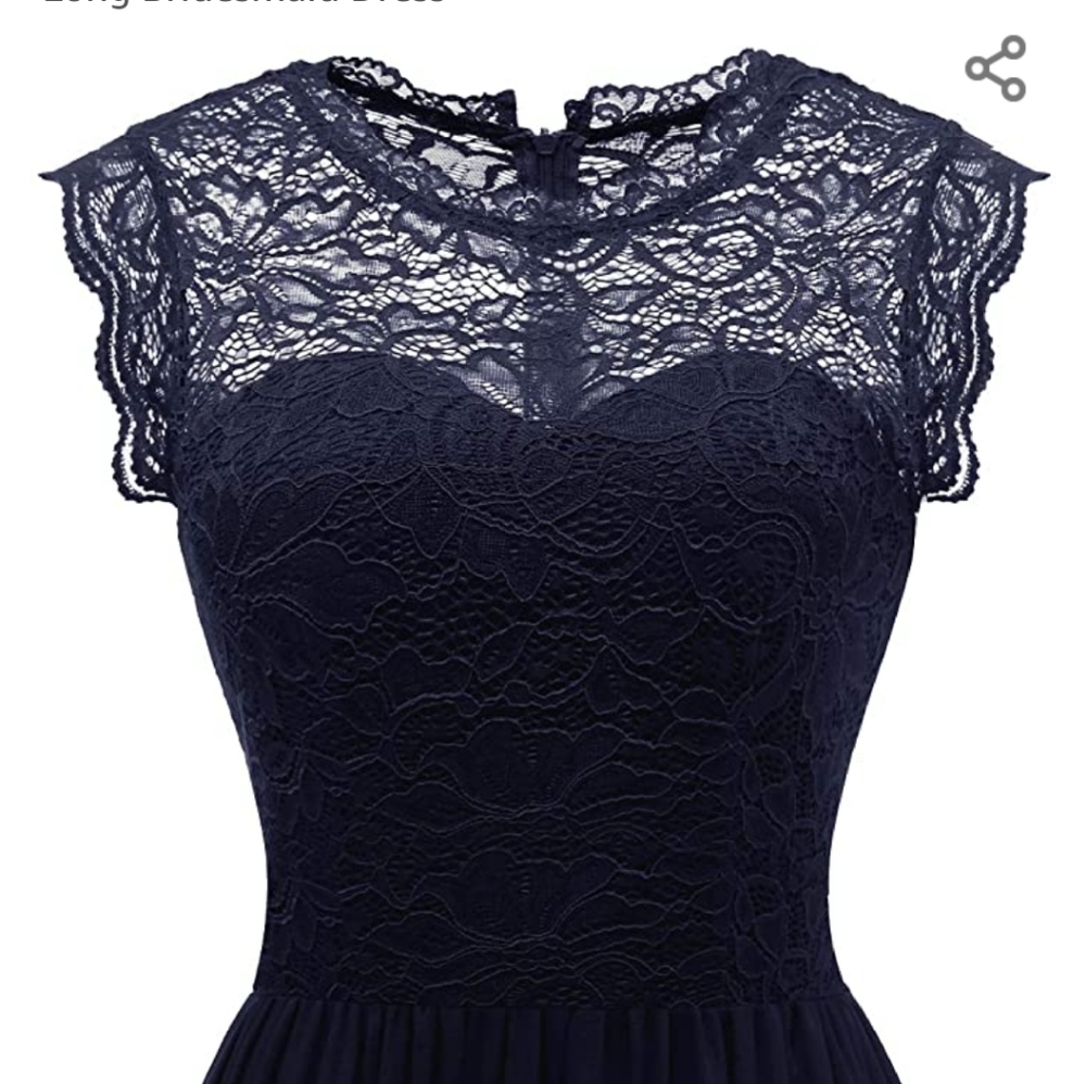 Chiffon, Formal Bridesmaid dress- Navy blue
